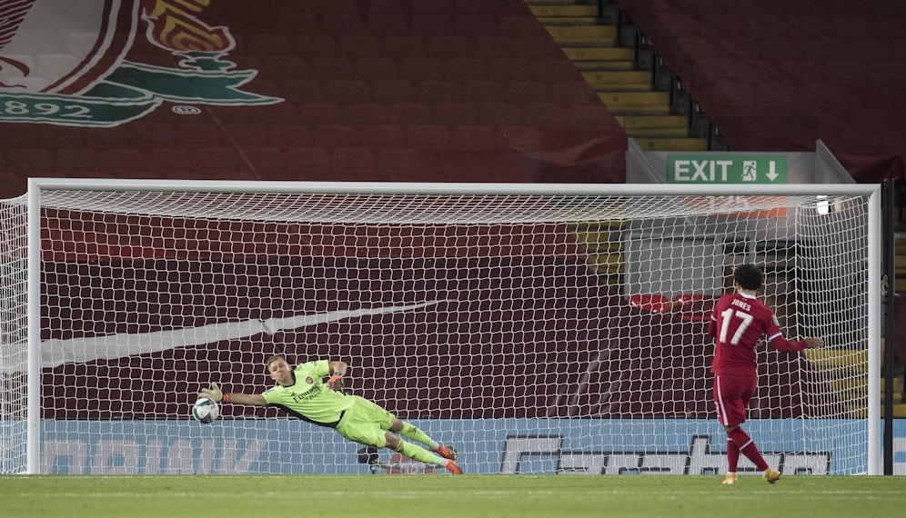 Bernd Leno wird zu Arsenals Elfmeter-Held. 