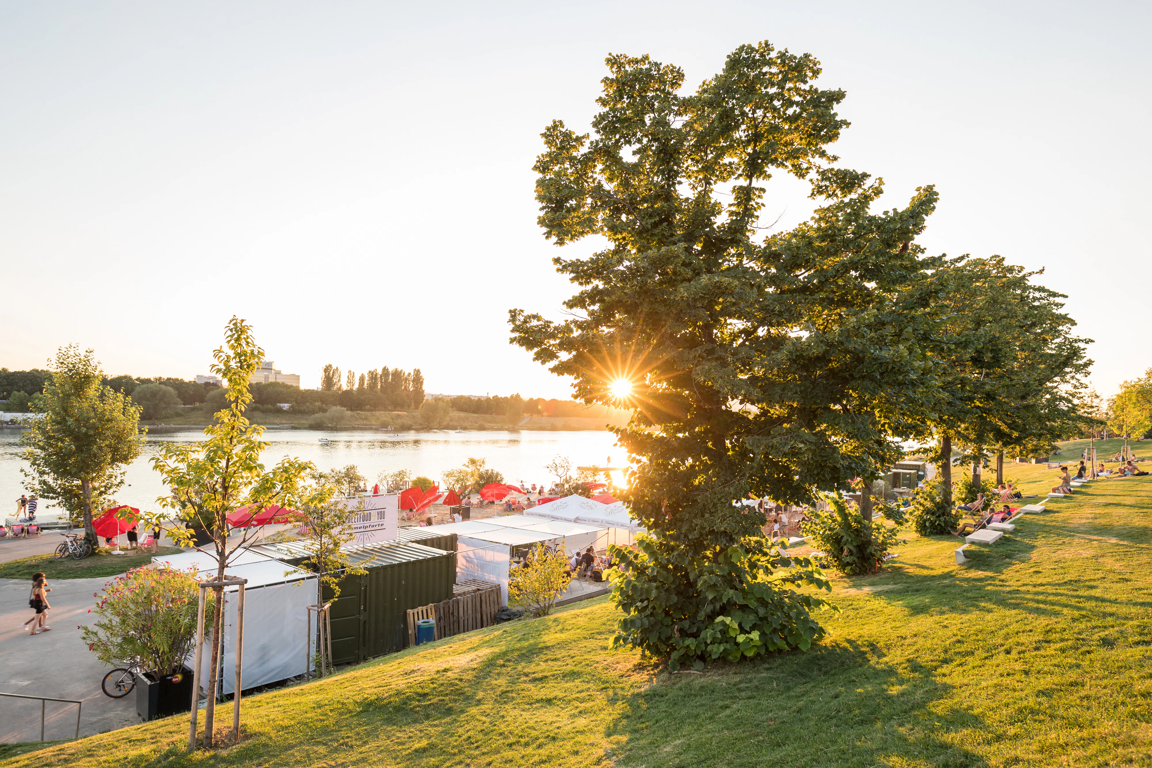 Der Copa Beach in der Donaustadt.