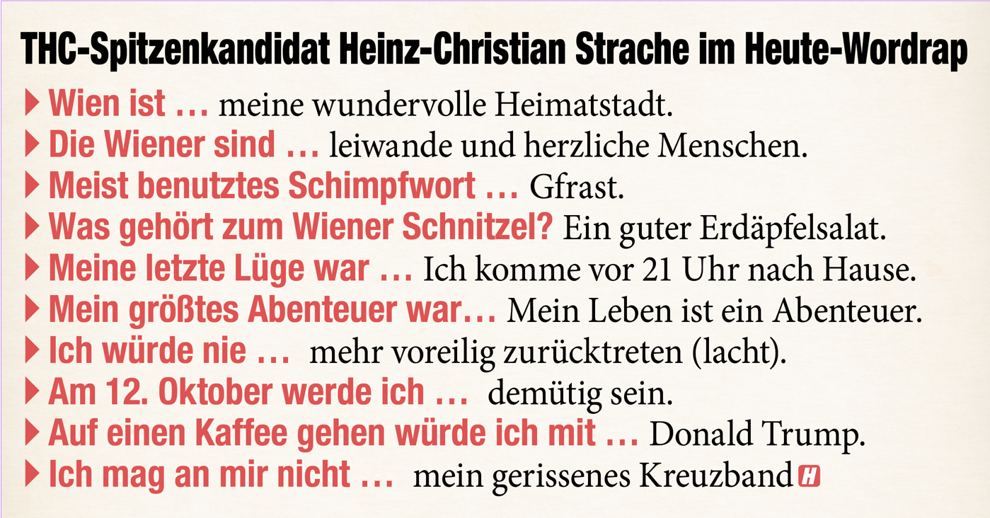Heinz-Christian Strache im <em>"Heute"</em>-Öffi Talk-Wordrap