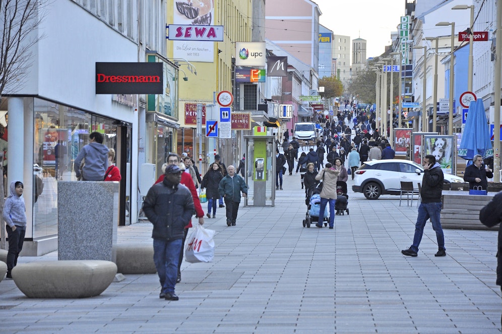 Blick in die Meidlinger Hauptstraße, Wien. Archivbild, 2017