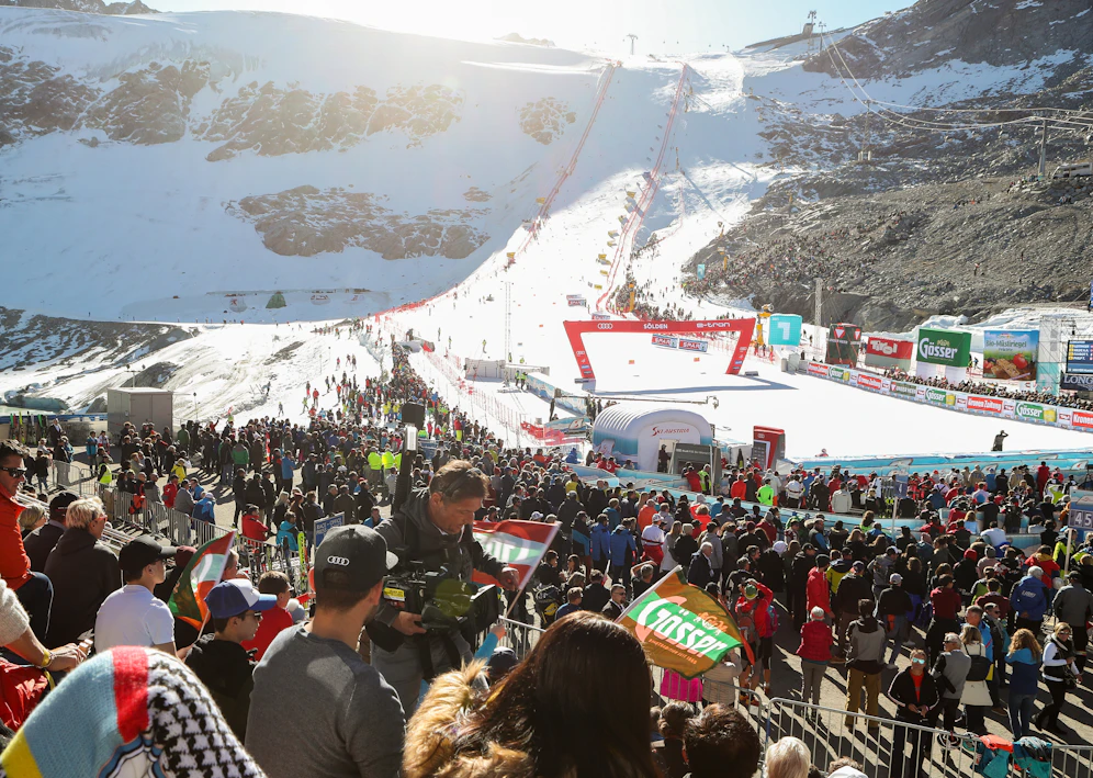 So viele Fans sind in Sölden heuer nicht zu sehen
