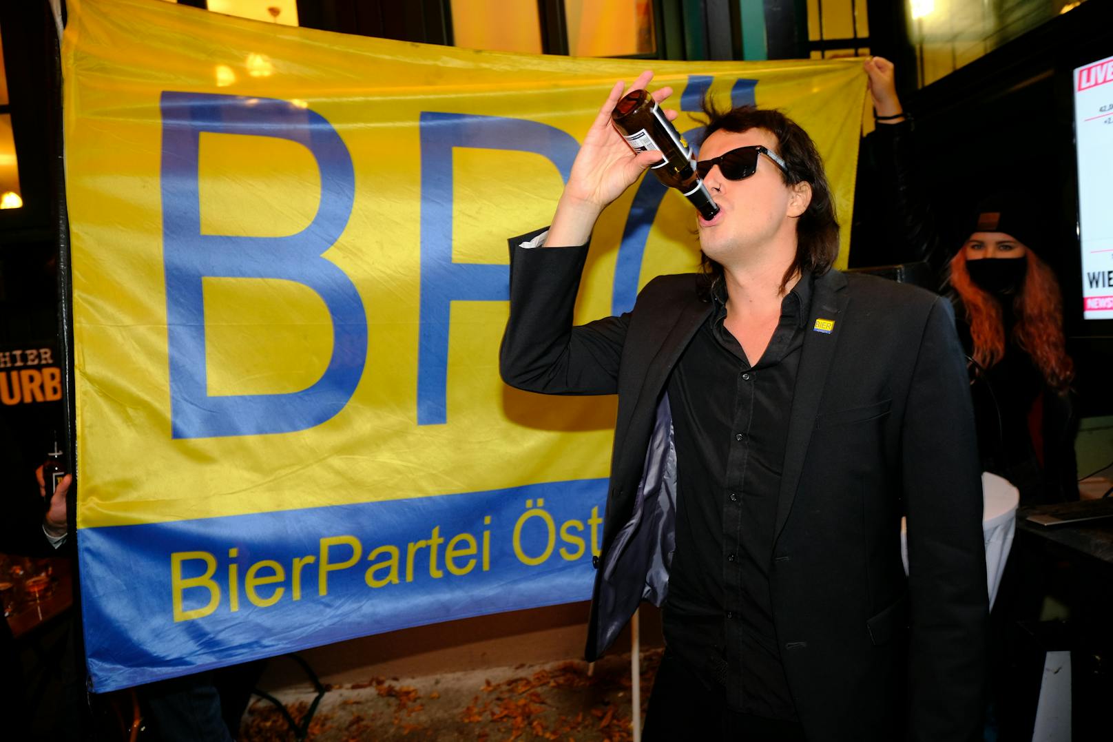 Marco Pogo erreichte bei der Wien-Wahl mit seiner Bierpartei ein beachtliches Ergebnis.