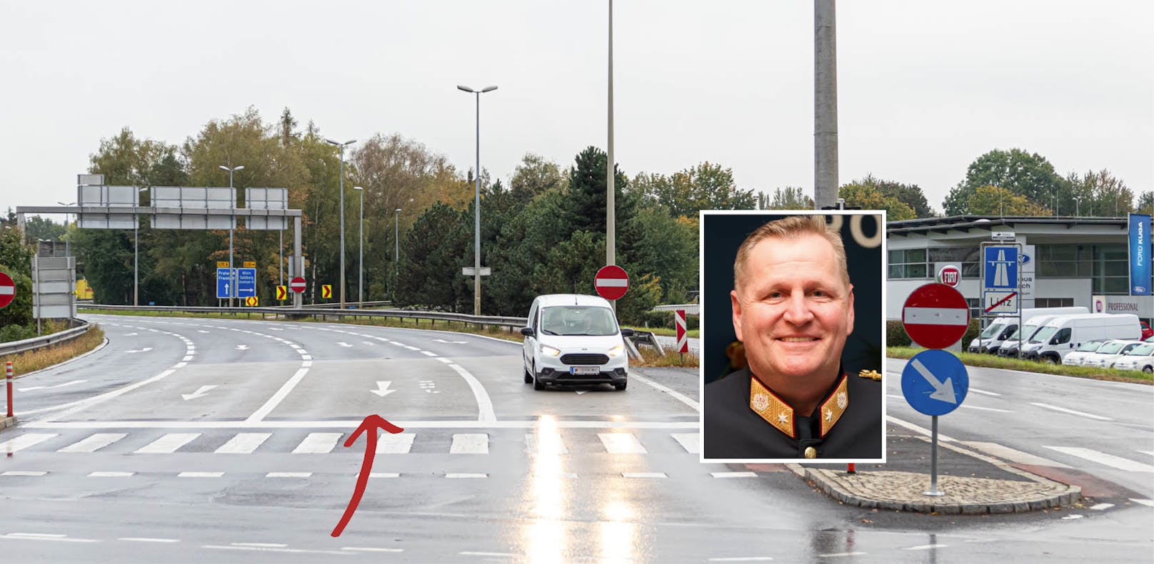 Der Linzer Stadtpolizeichef stoppte die Geisterfahrerin auf der A7 bei Dornach.