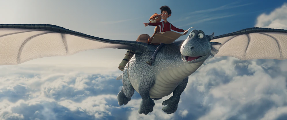Silberdrache <strong>Lung</strong>ist gemeinsam mit dem Koboldmädchen <strong>Schwefelfell</strong>und 
