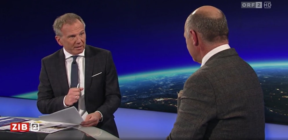 Armin Wolf und Wolfgang Sobotka in der ZiB2