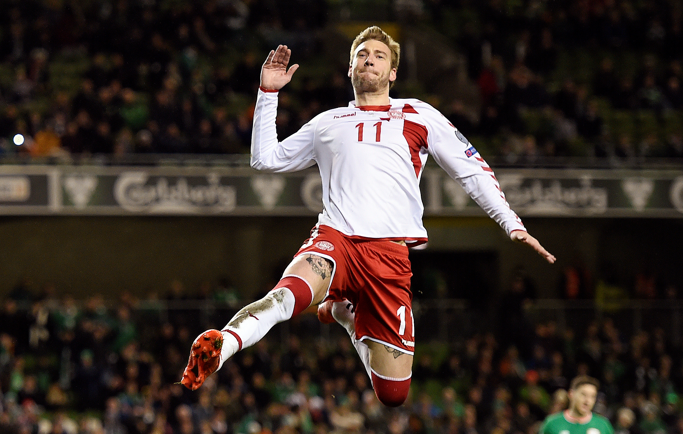 Nicklas Bendtner 2018 im dänischen Trikot 