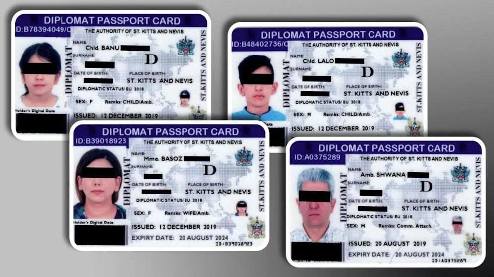 Eine vierköpfige Familie flüchtete mit einem Privatjet nach Deutschland. Mit diesen Pässen wollten sie einreisen.