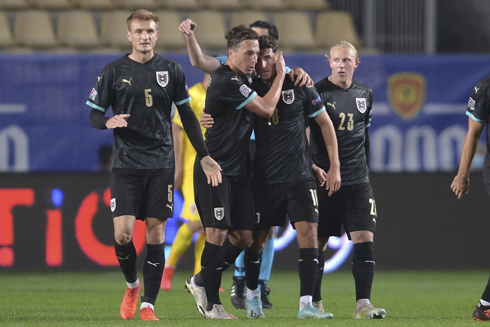 Österreich jubelt über den Auswärtssieg in Rumänien.