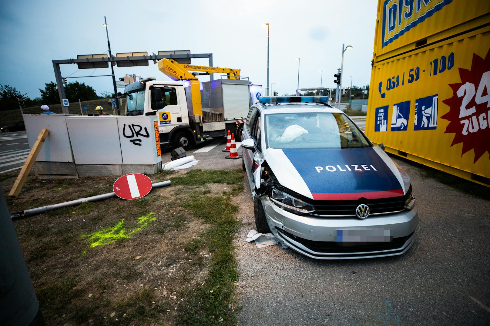Im August 2019 ereignete sich am Verteilerkreis ein tödlicher Verkehrsunfall mit einem Polizeiauto.