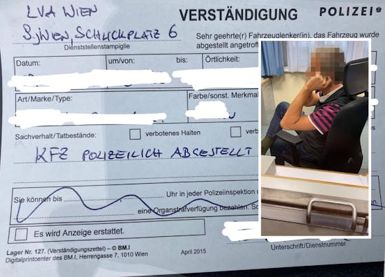 Das Auto wurde, trotz Polizeibrief, abgeschleppt.