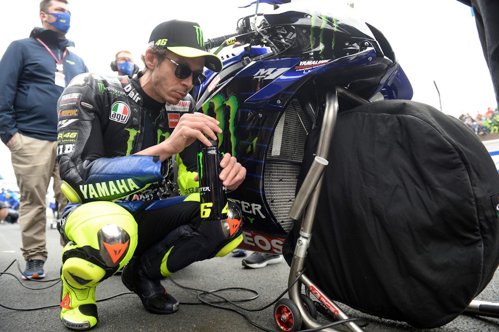 Valentino Rossi muss sein Bike in Aragon stehen lassen.