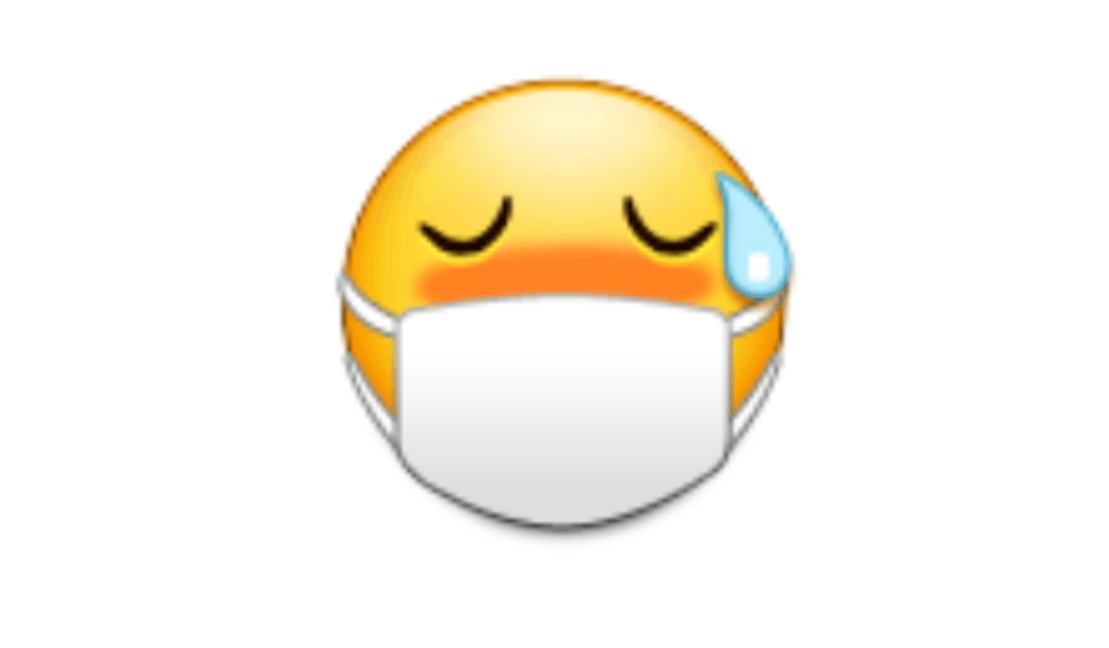 Bei Samsung schwitzte das erste Masken-Emoji im Jahr 2013.