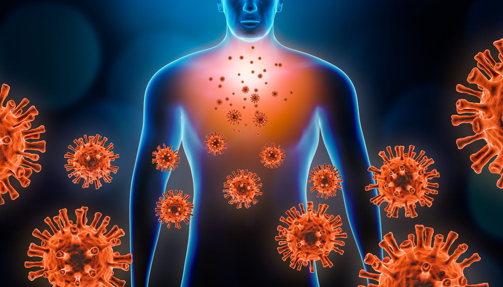 Die individuelle Botenstoff-Konzentration im Blut könnte dafür verantwortlich sein, ob jemand schwer oder leicht am Coronavirus erkrankt. 