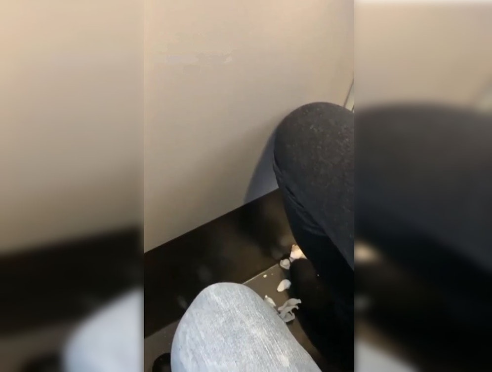 Ein Mann aß puren Knoblauch in der Wiener U-Bahn.