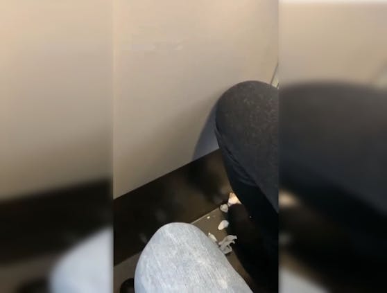 Ein Mann aß puren Knoblauch in der Wiener U-Bahn.