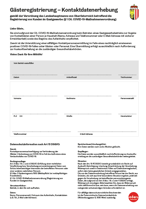 So sieht das Formular aus, man muss es aber nicht verwenden.