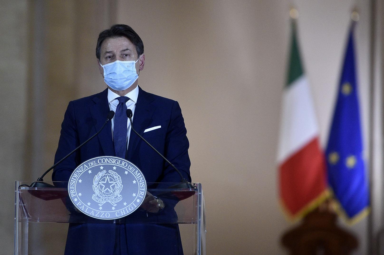 Italiens Ministerpräsident Giuseppe Conte verlautbarte am Sonntag (18. Oktober 2020) die verschärften Corona-Regeln.