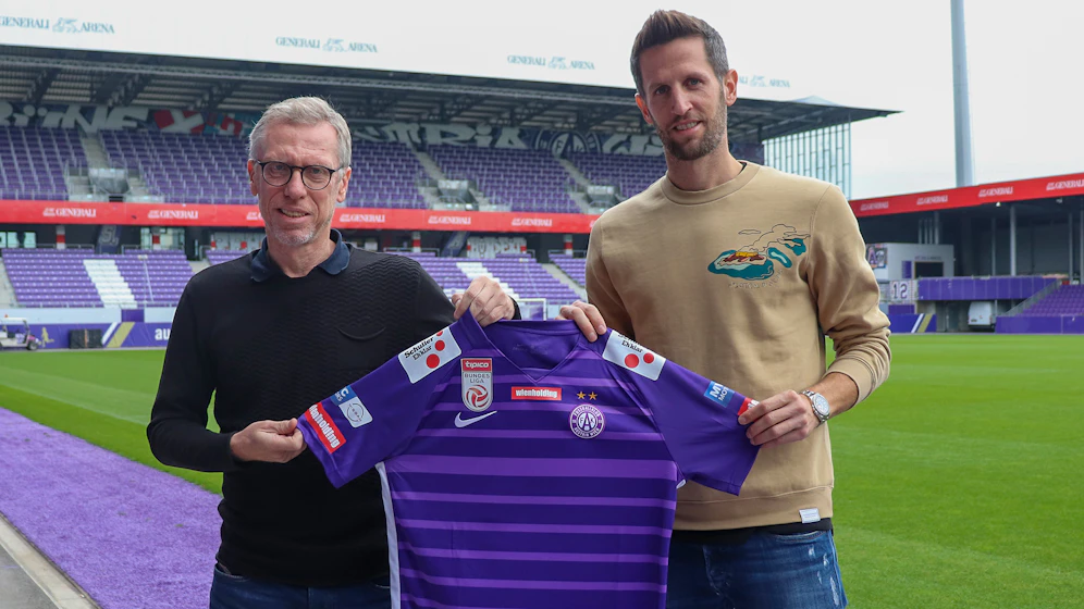 Peter Stöger mit Christoph Schösswendter