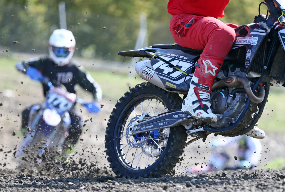 Russische Motocross-Sportler bei der Meisterschaft in Krasnodar, 13. September 2020