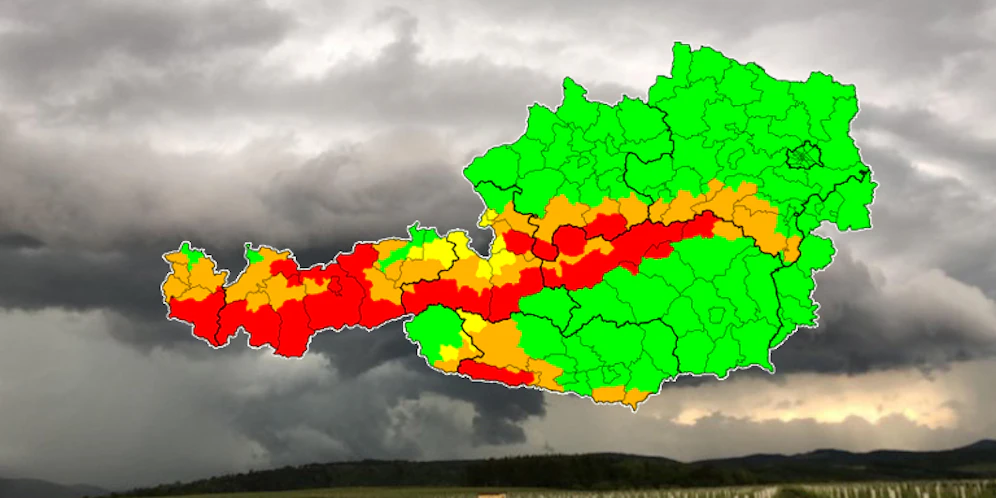 Sturm-Warnung für Österreich