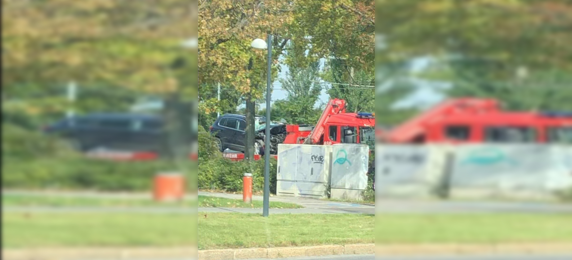 Crash am Handelskai in Wien-Brigittenau