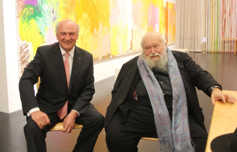 Pröll (li.) und Nitsch beim Treffen.