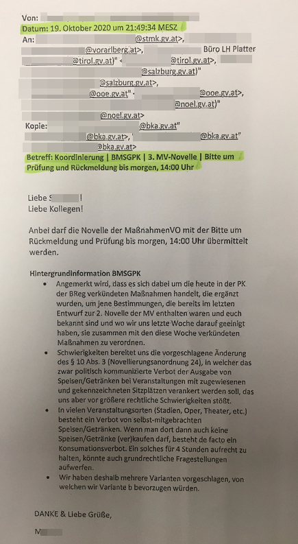 Das brisante Schreiben, das SP-regierte Länder bisher nicht erhielten.<br>
