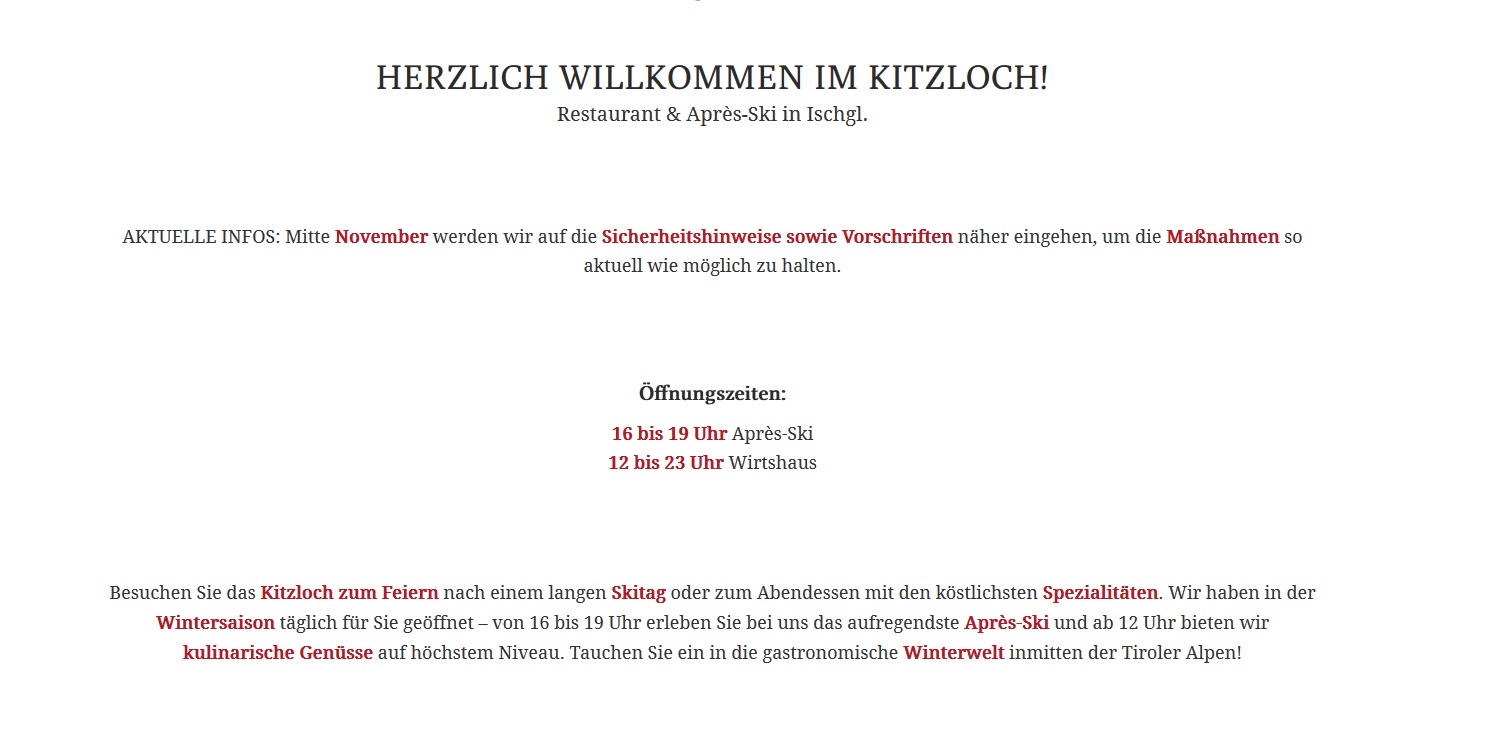 So bewirbt das Kitzloch die neue Saison.