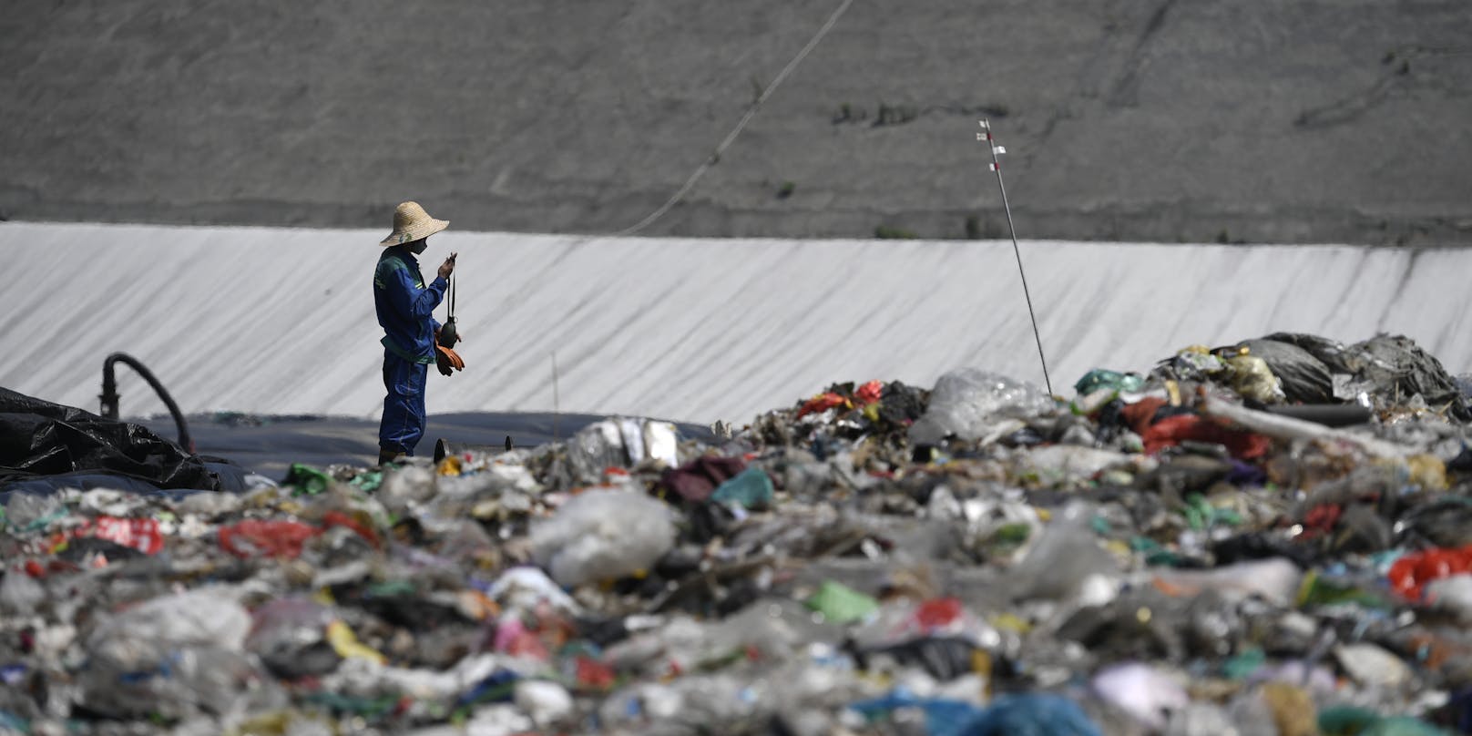 Eine Mülldeponie in Asien, Symbolbild