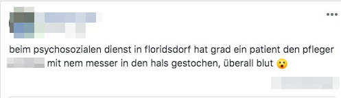 Ein Patient soll einen Pfleger mit einem Messer attackiert machen.