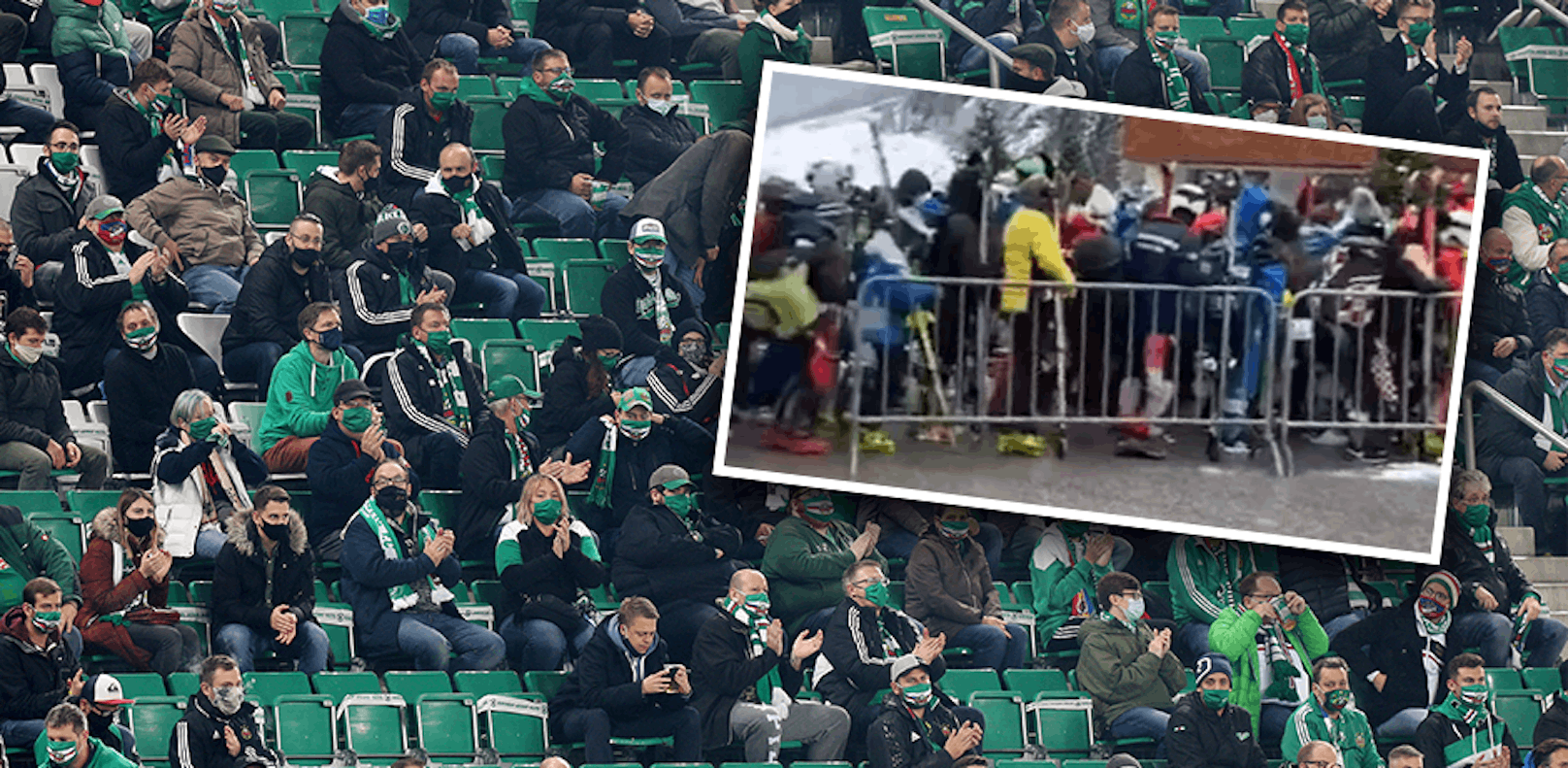 Abstand im Allianz Stadion, nicht aber an der Talstation