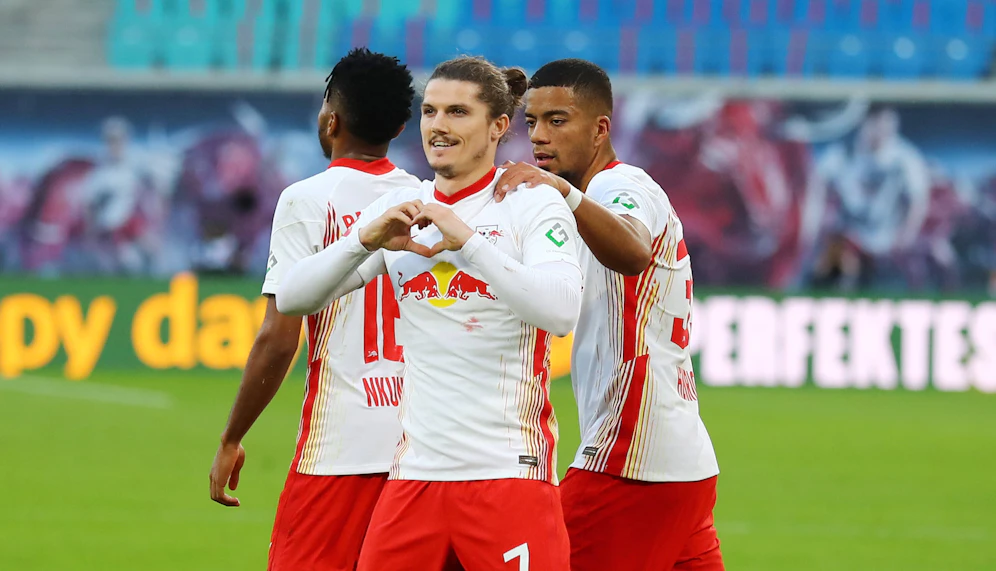 Marcel Sabitzer schießt Leipzig zum Sieg. 