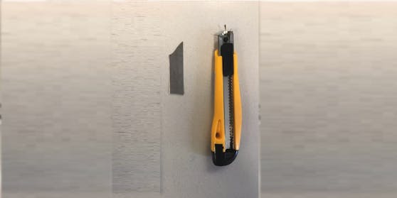 Die Tatwaffe: ein Stanley-Messer