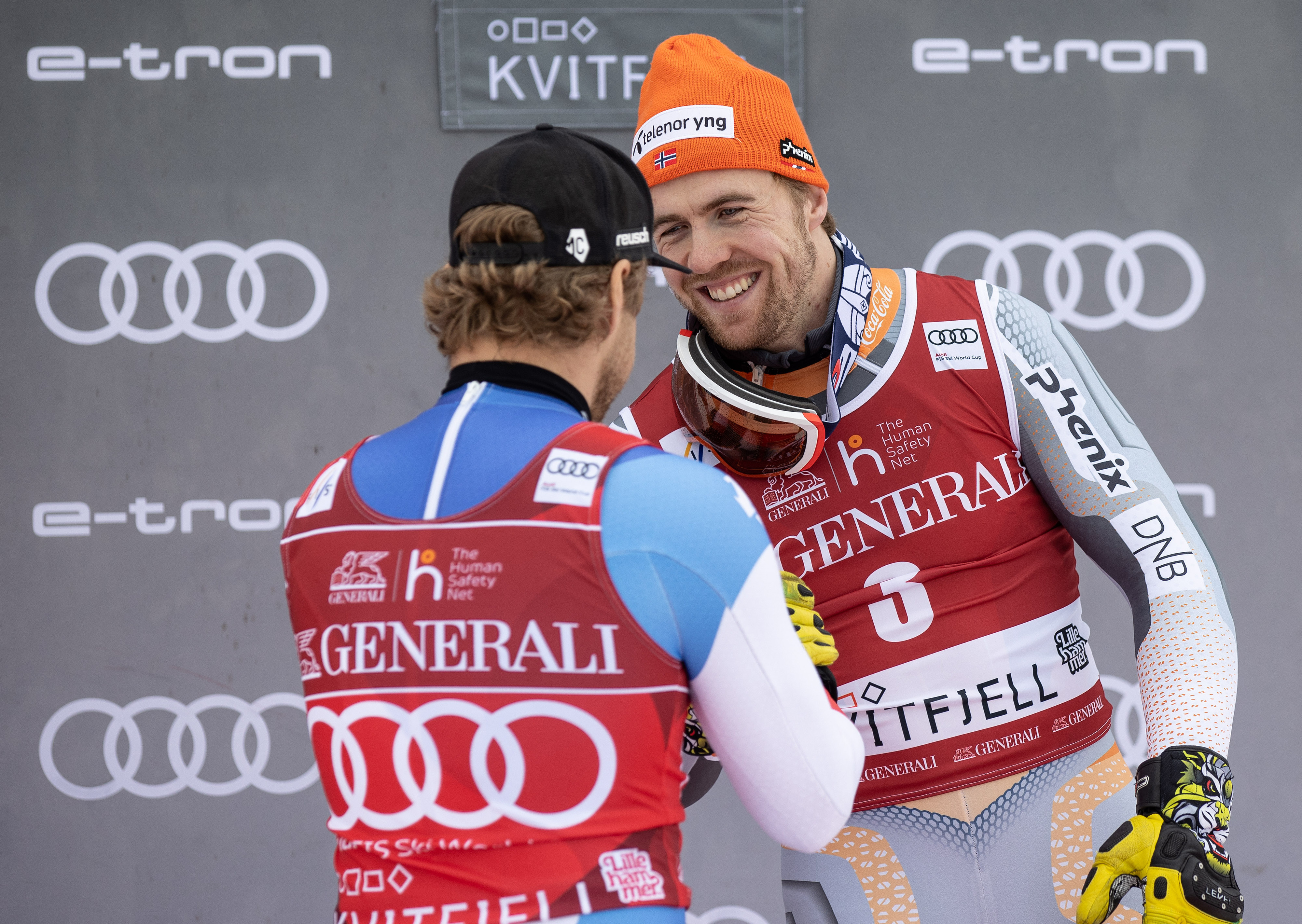 Ski-Elch Kilde (r.) wurde positiv auf Covid-19 getestet.