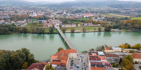 Die Grenze in Braunau zum Landkreis Rottal-Inn