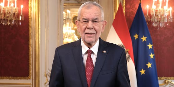 Bundespräsident Alexander Van der Bellen bei seiner TV-Ansprache am 26.10.2020