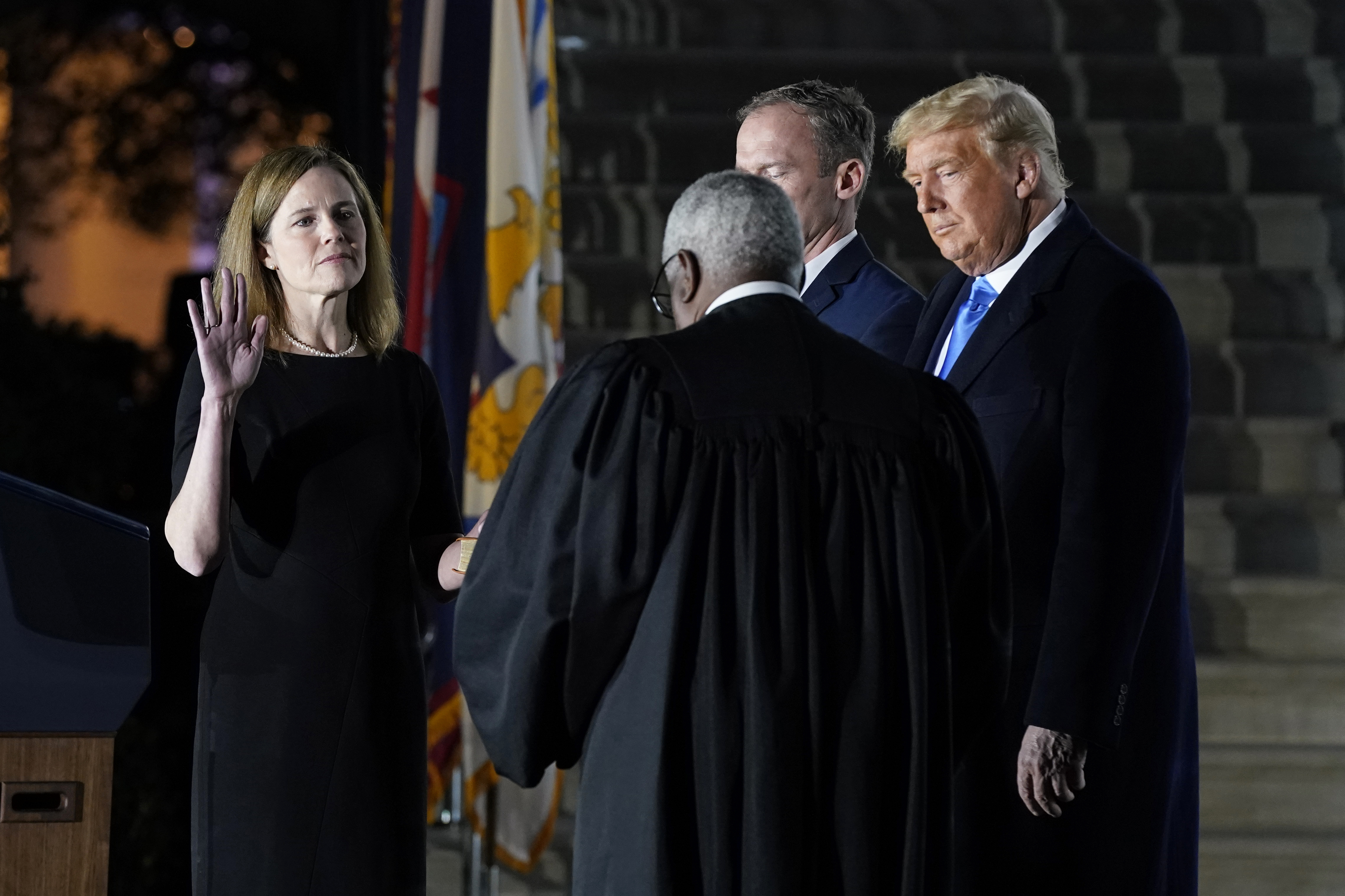 Richterin Amy Coney Barrett bei ihrer Vereidigung