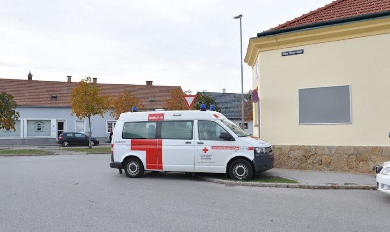 Der gestohlene Rettungswagen des Roten Kreuzes