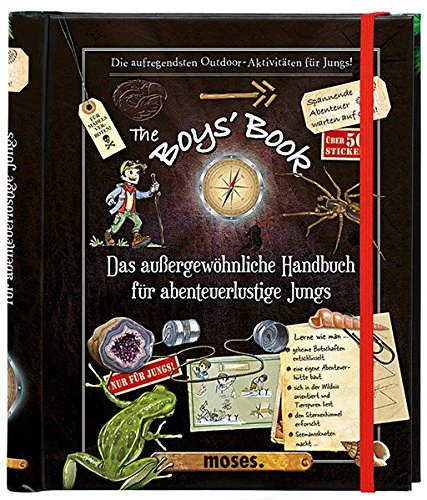 Links oben auf dem "The Boy’s Book" steht: "Für Mädels verboten" und weiter unten "nur für Jungs".