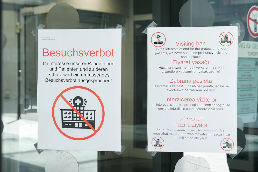 In den Krankenhäusern, sowie den Alten- und Pflegeheimen in OÖ wird es wieder ein Besuchsverbot geben.