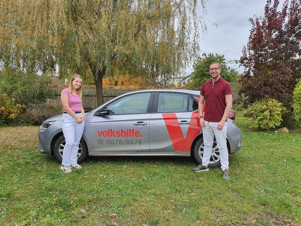 Stationsleiter der Volkshilfe Pielachtal Markus Bina. Neben Lebensmittel und Hygieneartikel wird auch Dünger gebraucht.