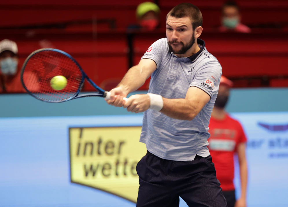 Jurij Rodionov scheitert in der Wiener Stadthalle. 