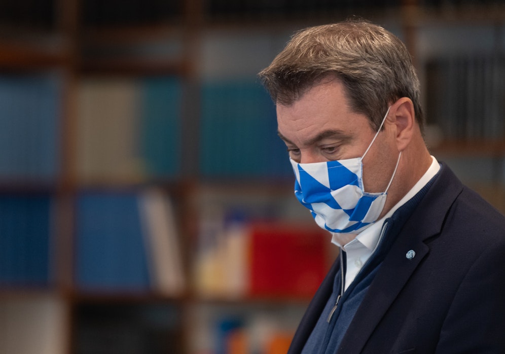 Markus Söder vor einem dem Kabinettstreffen zur Coronalage in Bayern, 29. Oktober 2020