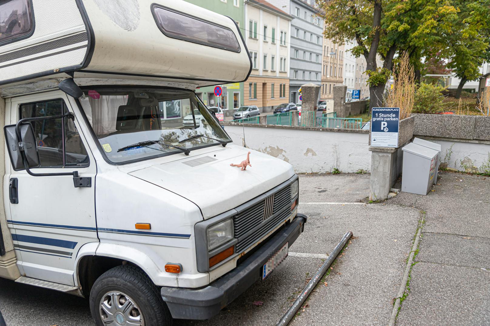 In Linz-Urfahr fuhr ein originelles Wohnmobil herum.