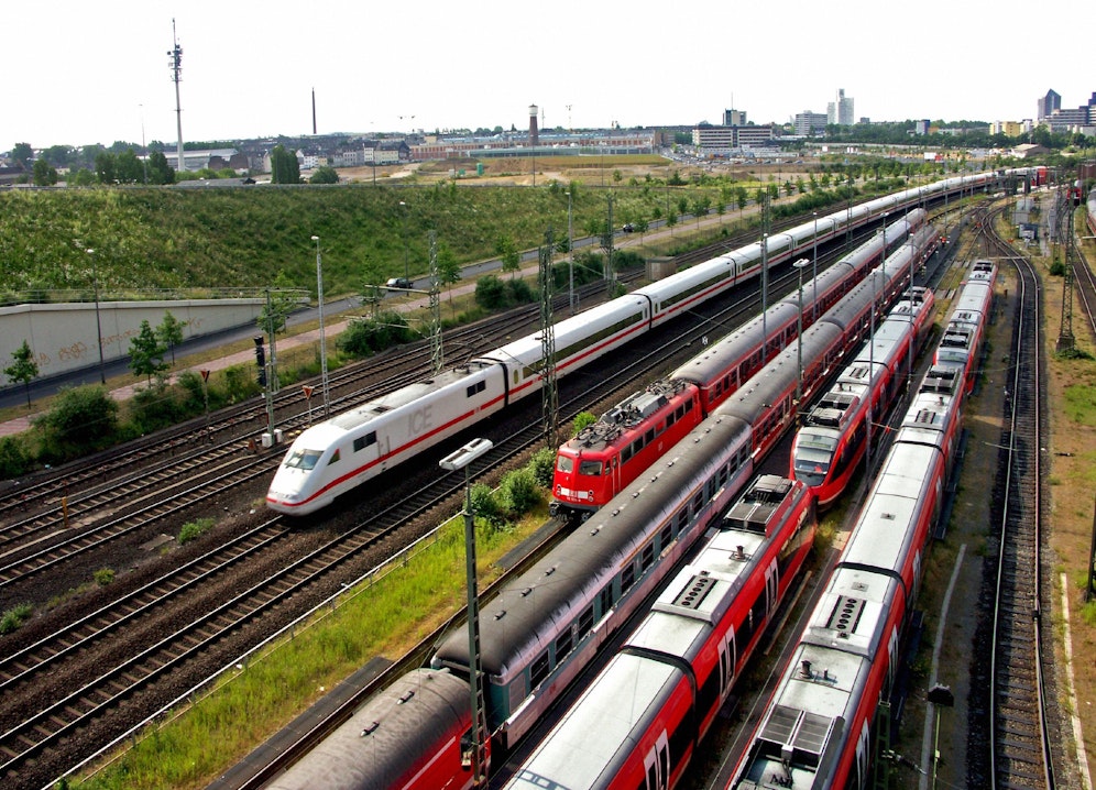 Der Bereitstellungs-Bahnhof Köln-Deutzerfeld.