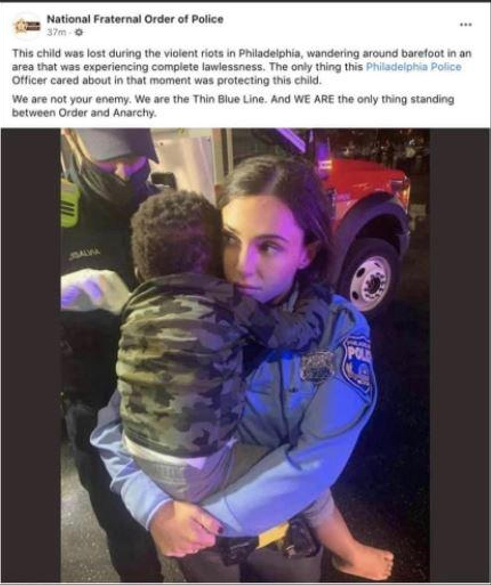 Dieses Foto postete der Polizeiverband auf Facebook