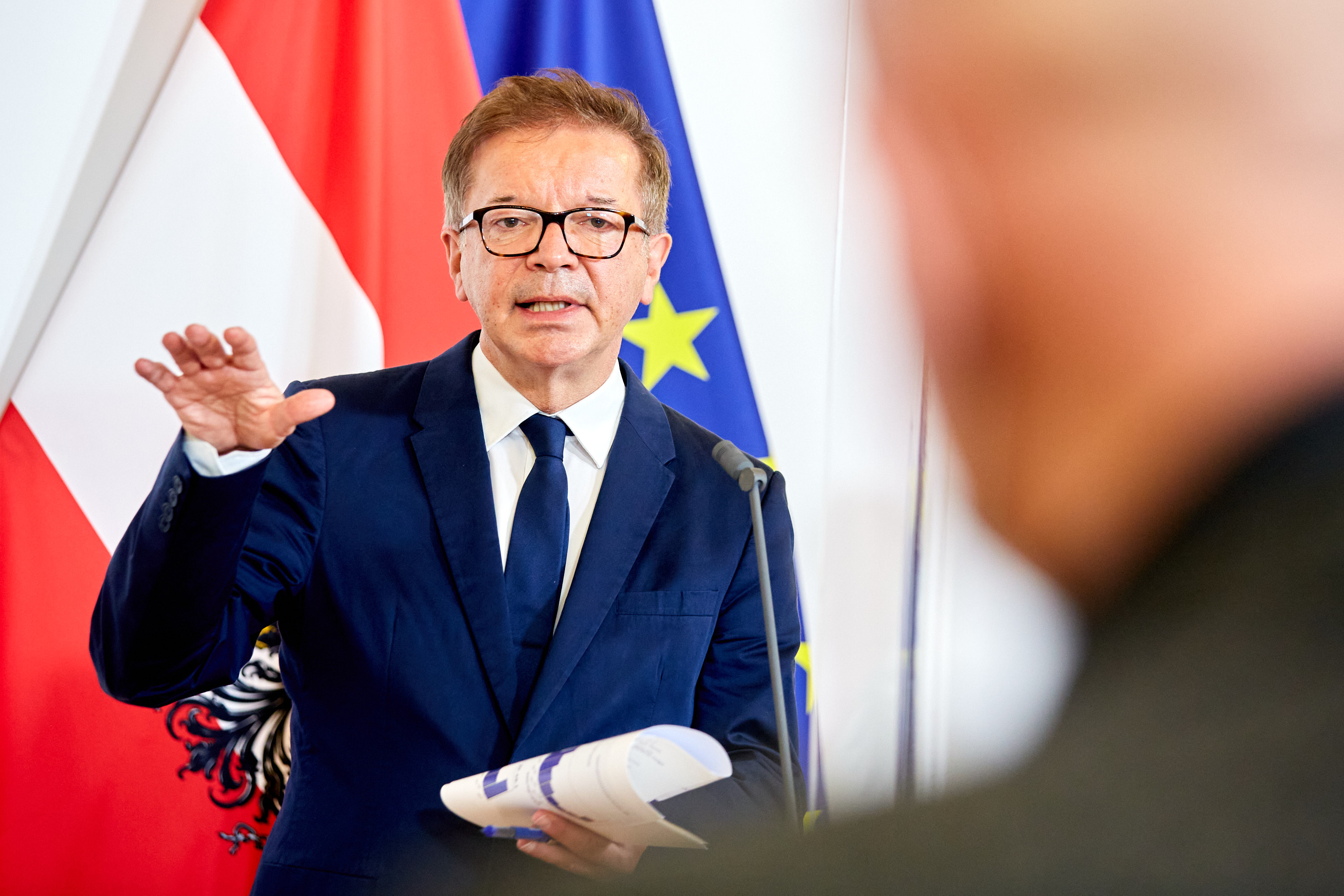 Gesundheitsminister Rudolf Anschober (Grüne) während einer Pressekonferenz