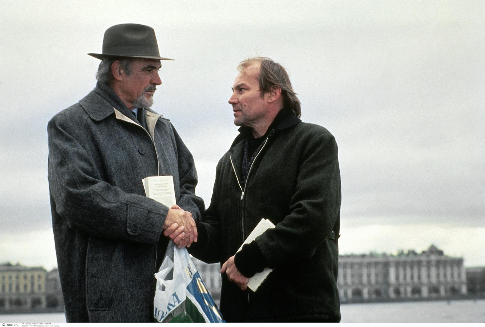 Mit Austro-Schauspieler <strong>Klaus Maria Brandauer</strong> in "Das Russland-Haus" (1990)