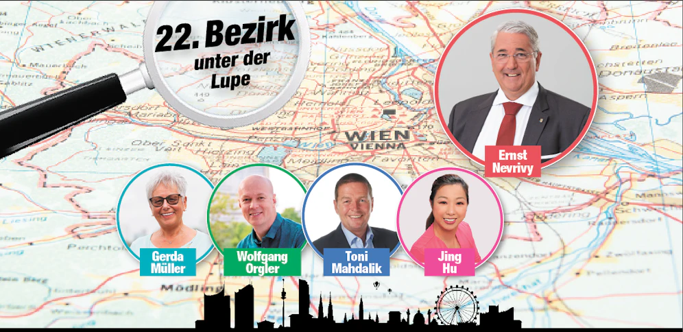 Das sind die Spitzenkandidaten in der Donaustadt