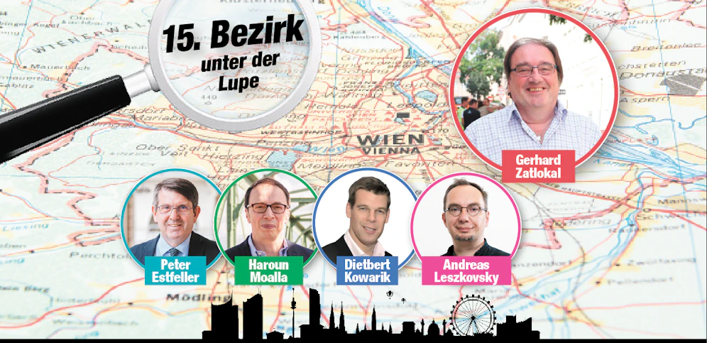 Das sind die Spitzenkandidaten in Rudolfsheim-Fünfhaus